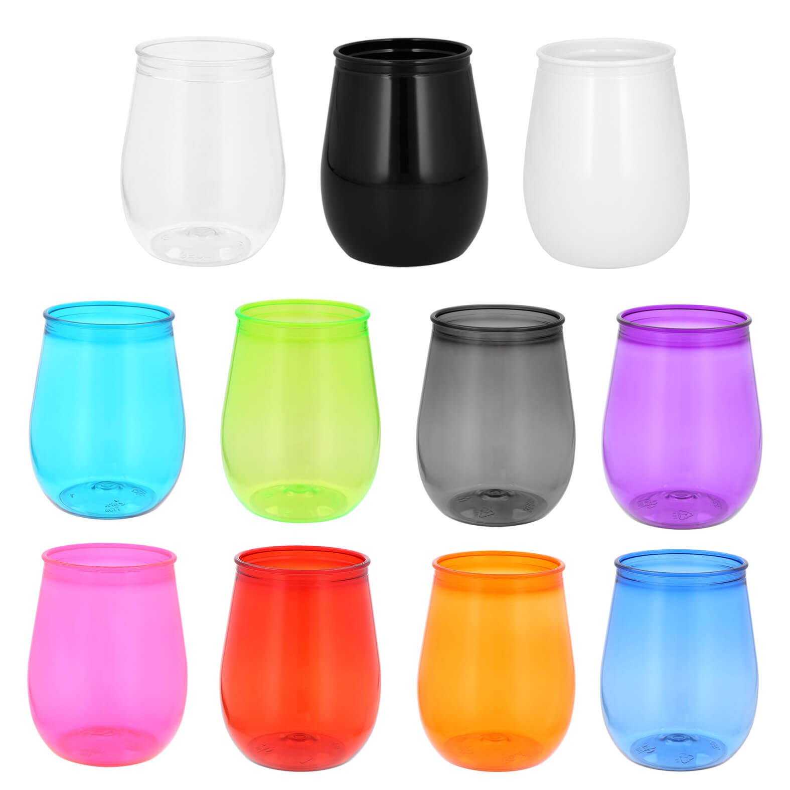 Vaso plástico de color. AZUL