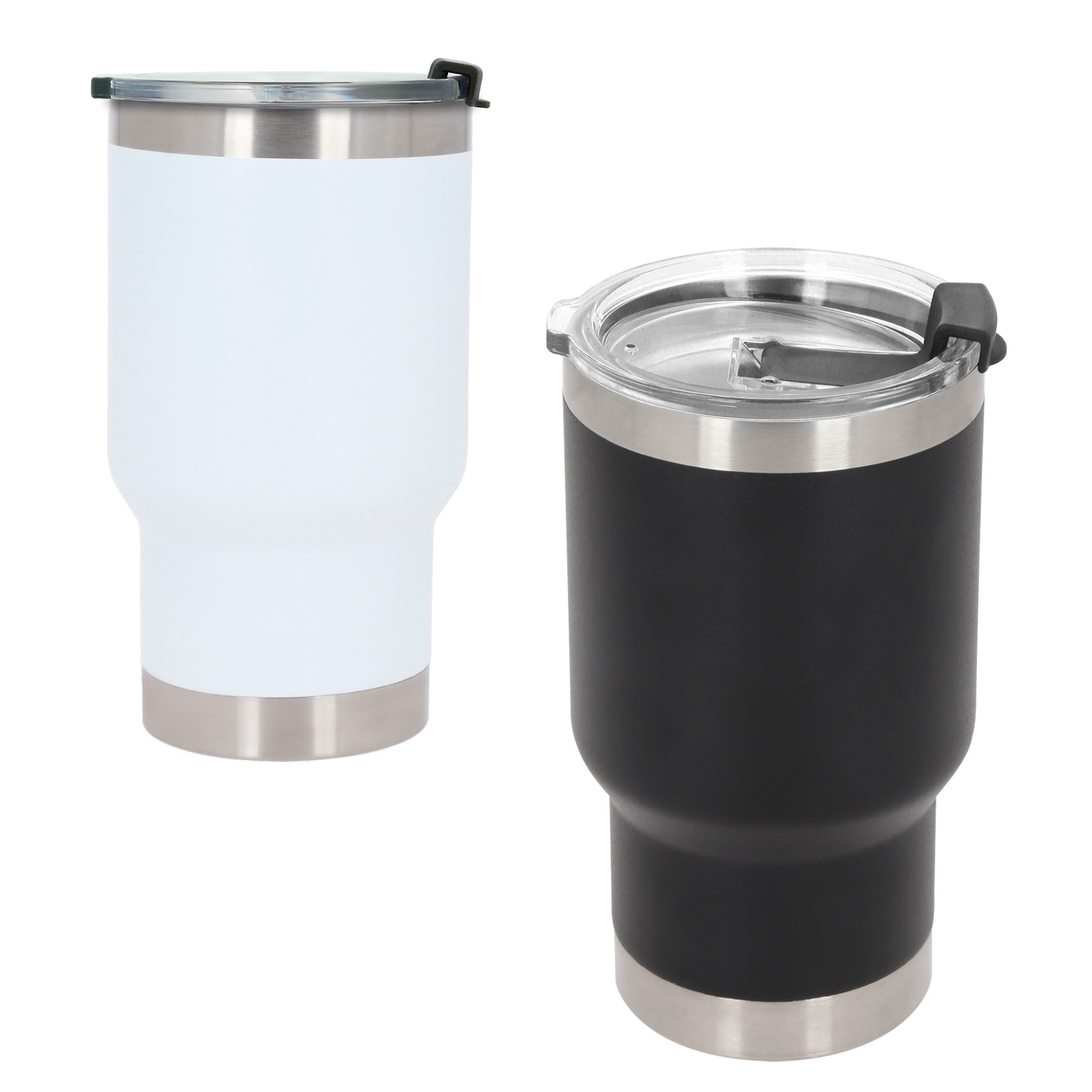 Termo con doble pared de acero inoxidable, insulado al vacío, acabado rugoso y tapa de cierre a presión. Termo con doble pared de acero inoxidable, insulado al vacío, acabado rugoso y tapa de cierre a presión. BLANCO