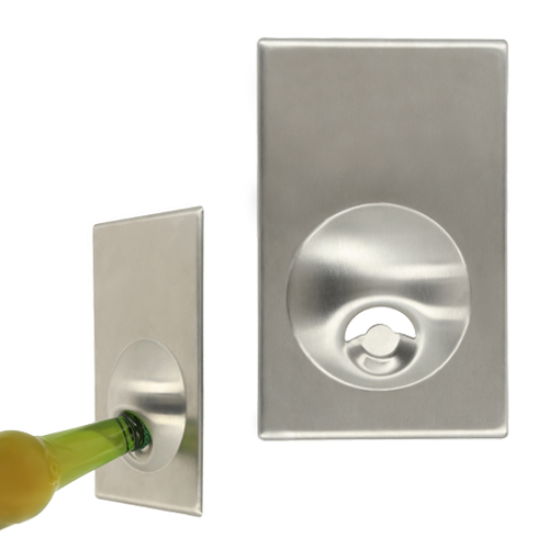 Destapador con imán para refrigerador. PLATA