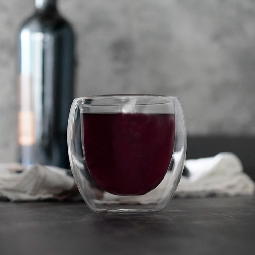 Vaso de vidrio con doble pared. TRANSPARENTE