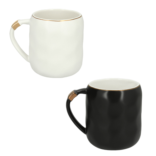 Taza de cerámica con asa. BLANCO