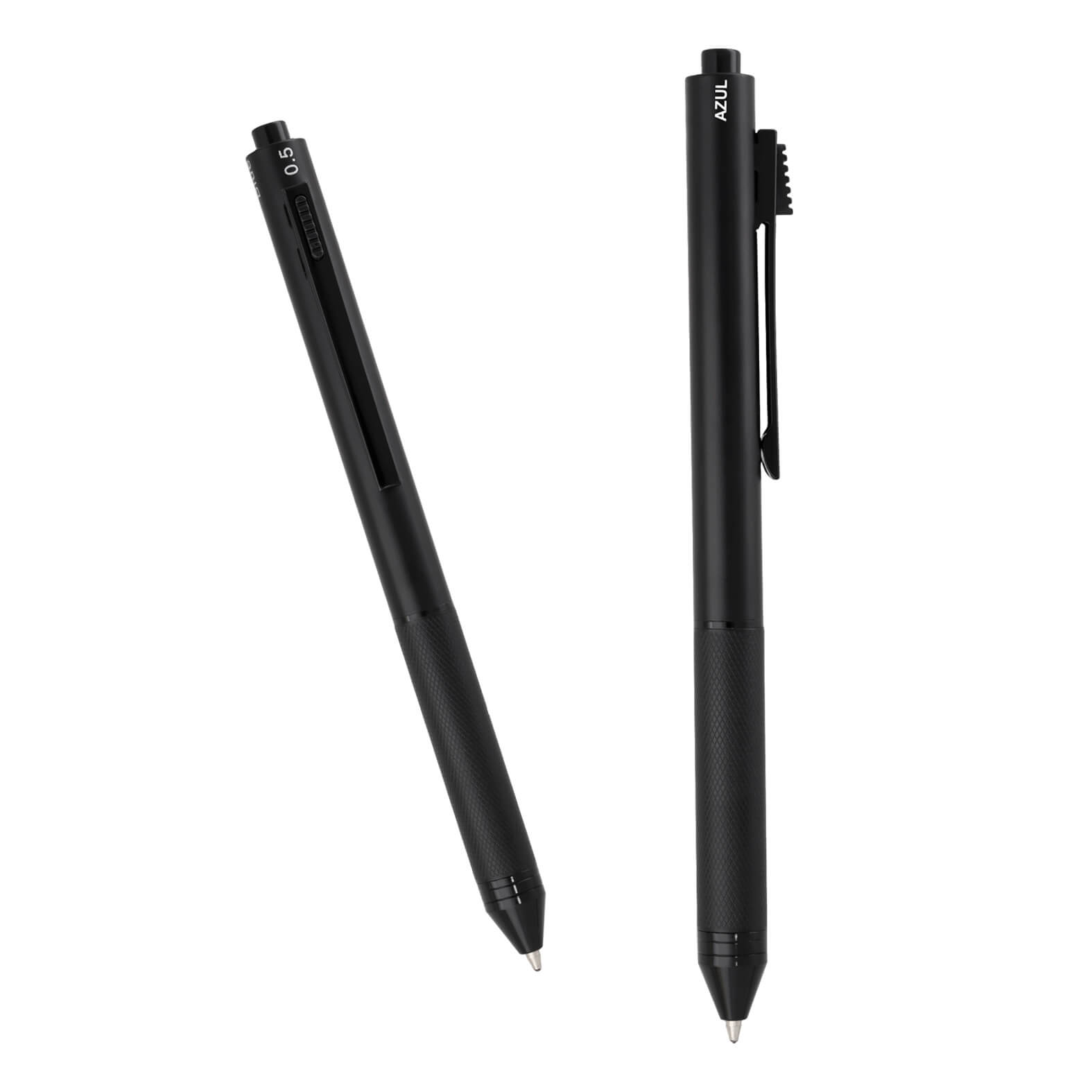 Boligráfo metálico 4 en 1; Negro, rojo, azul y lapicero 0,5, incluye clip metálico. NEGRO