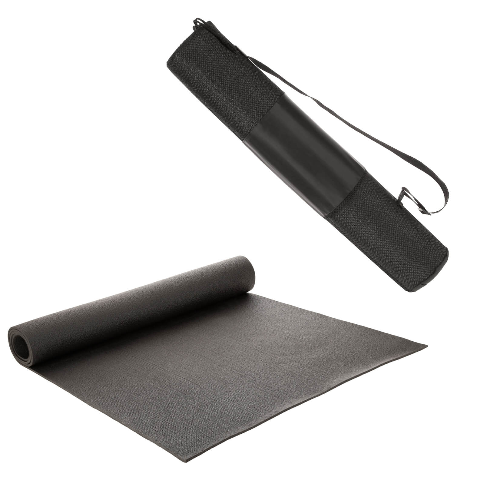 Tapete de yoga de 5 mm de grosor. Incluye funda. NEGRO