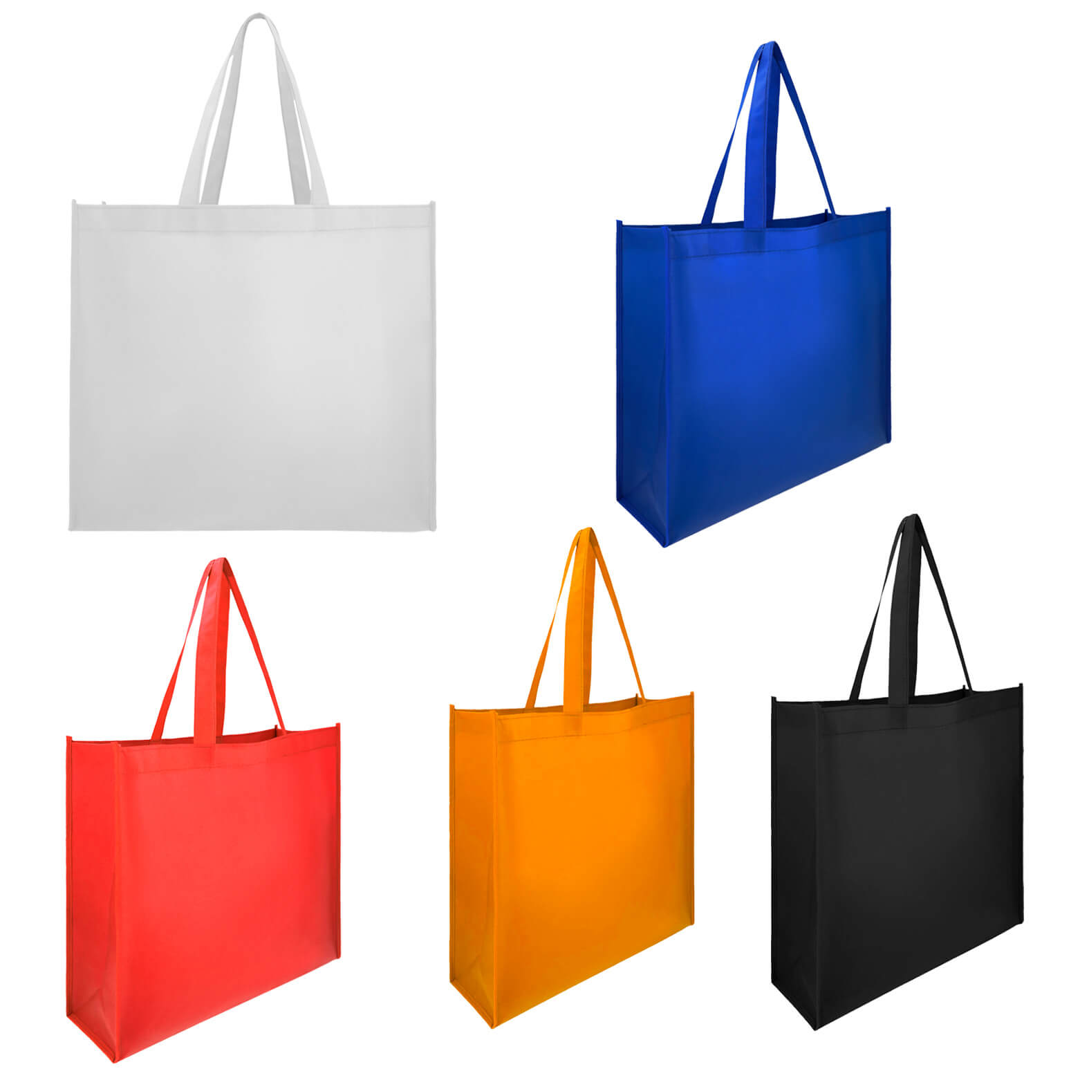 Bolsa ecológica laminada y cosida de non woven de 96 gr/m2, con asa de 22 cm. AZUL