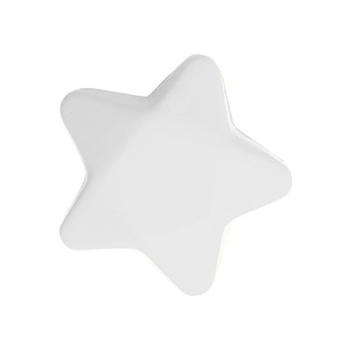 Pelota antiestrés en forma de estrella. BLANCO