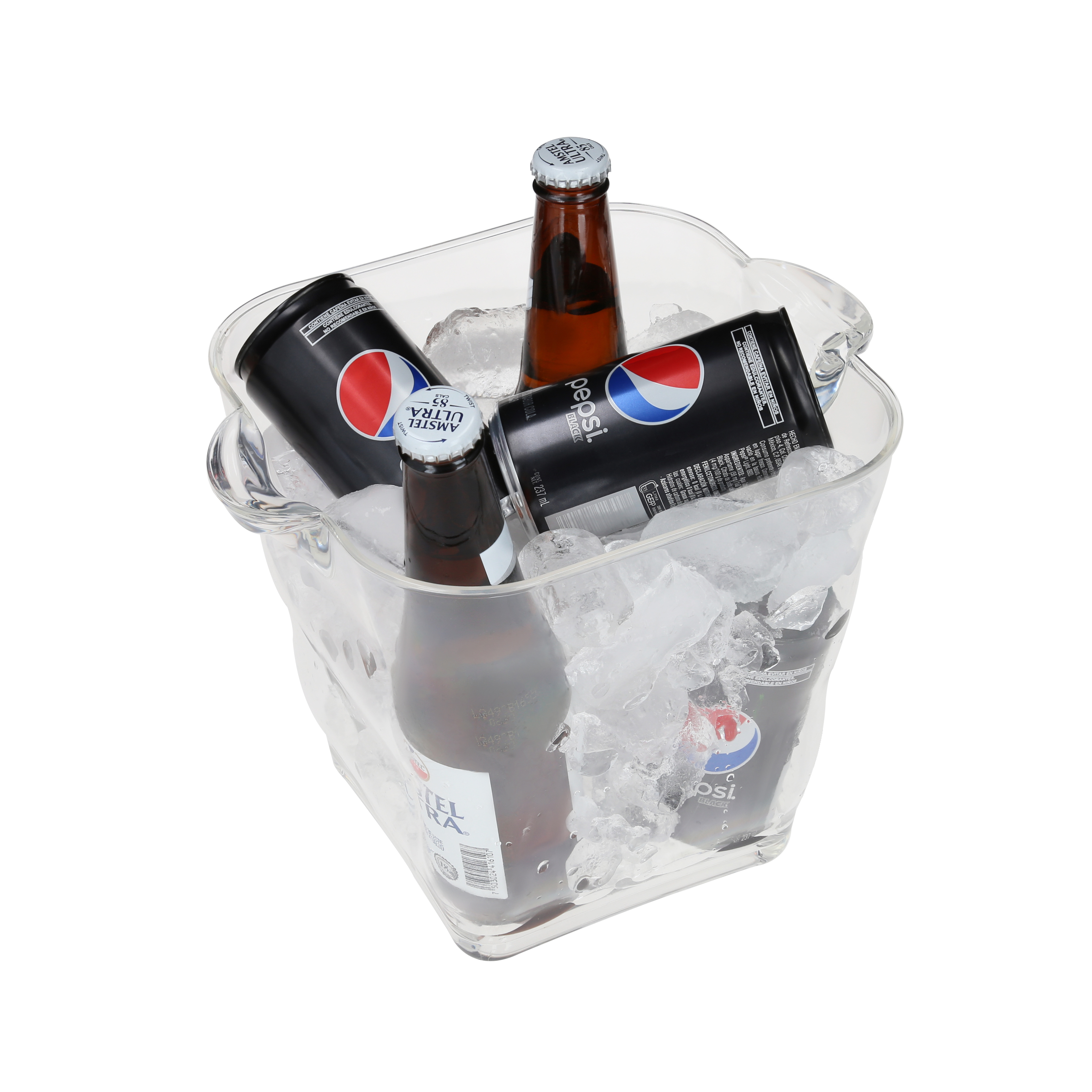 Hielera de plástico. TRANSPARENTE