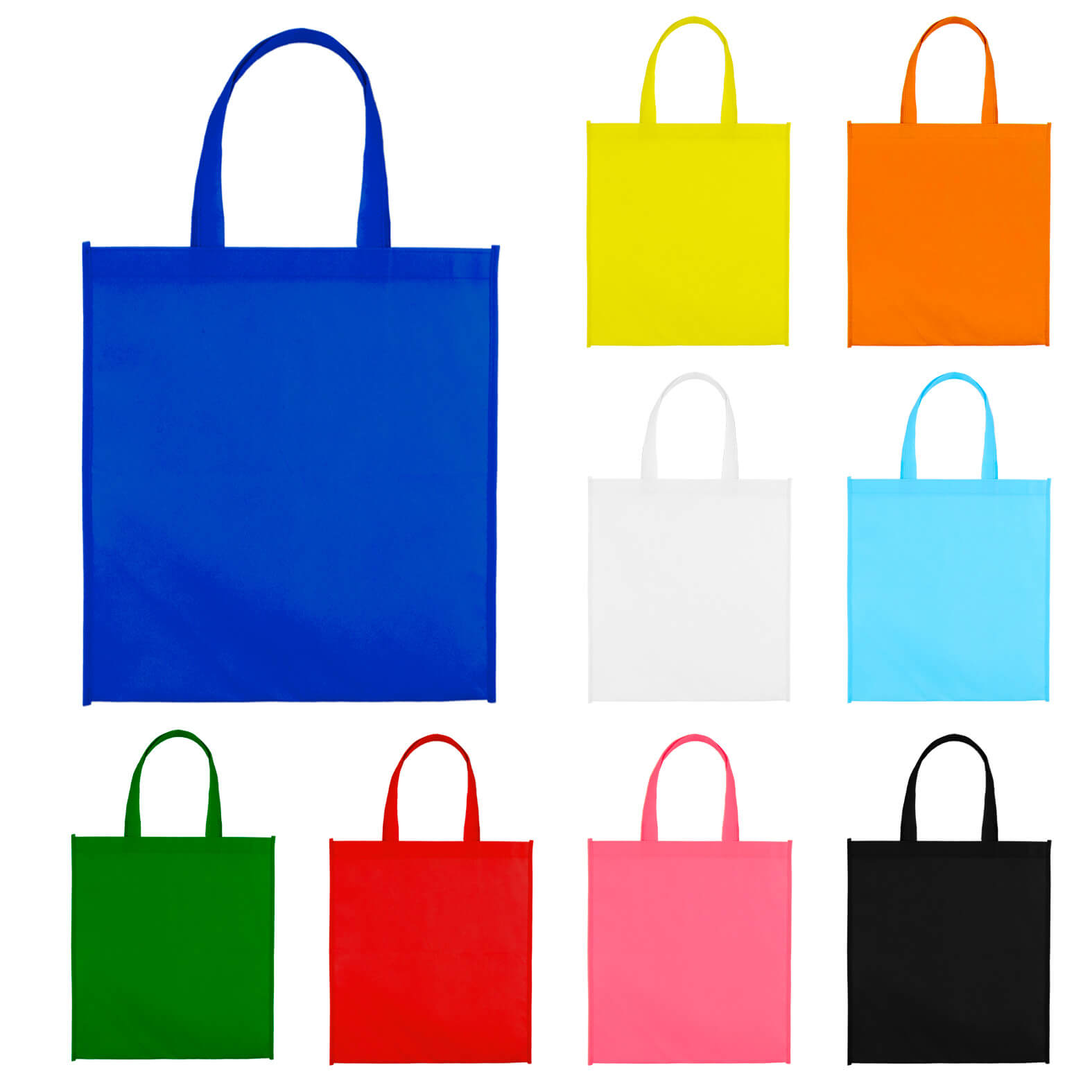 Bolsa ecológica de Non Woven cosida de 70  gr/m2, con asas de 18.5 cm. AZUL