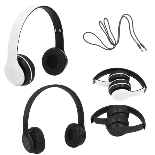 Audífonos plegables con conexión de 3.5 mm. BLANCO