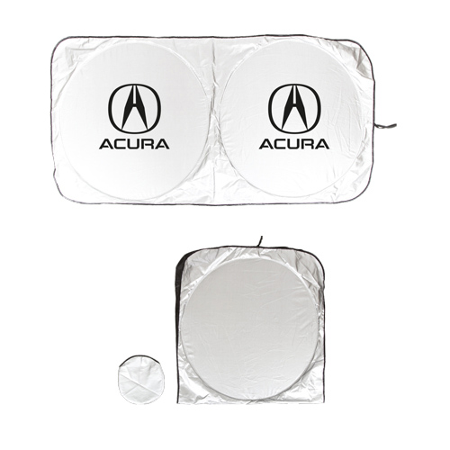 Parasol panorámico plegable de poliéster para auto, con funda para guardar. PLATA