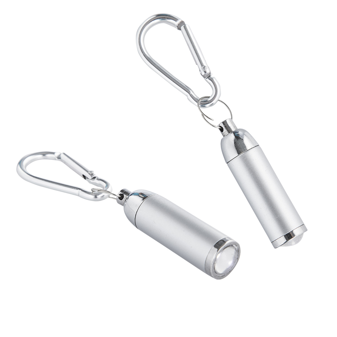 Lámpara de plástico con LED de luz blanca, gancho metálico para colgar, botón de encendido y apagado. Incluye 3 baterías. PLATA