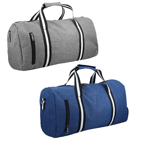 Maleta de poliéster, compartimento lateral, asas sujetadoras con velcro y asa regulable. AZUL