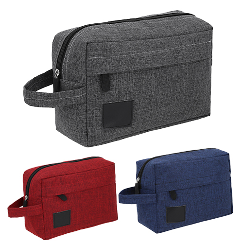 Neceser con compartimento frontal y asa. AZUL