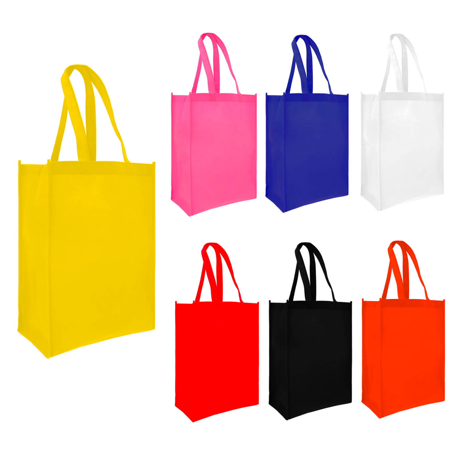 Bolsa ecológica cosida de 70 gr/m2 con asa. AMARILLO