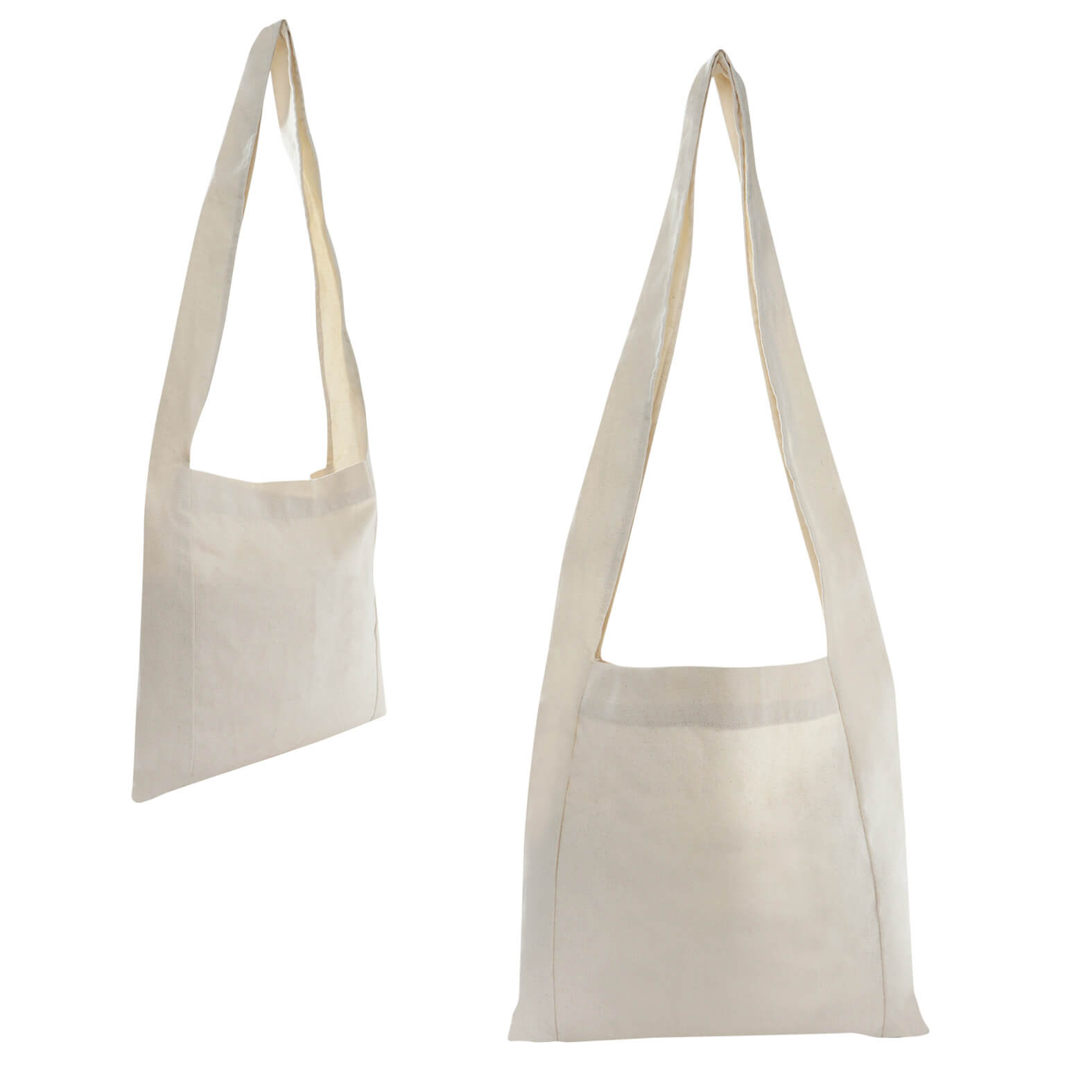 Bolsa de algodón cosida y con asa de pecho. UNICO