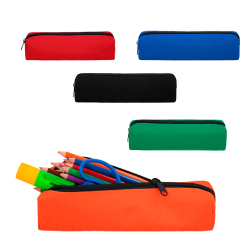 Lapicera rectangular de poliéster. AZUL