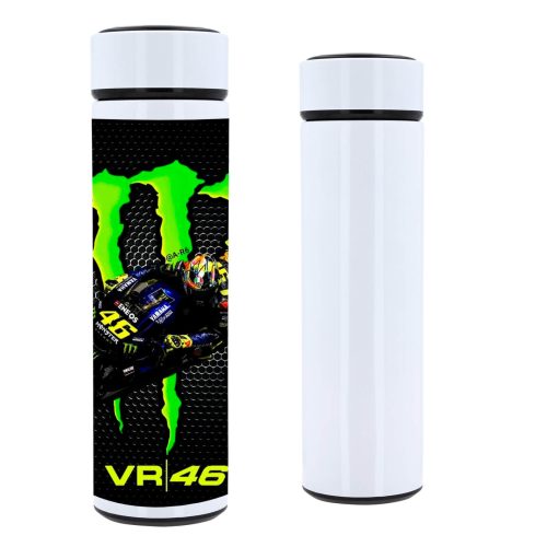 Termo sublimable con doble pared de acero inoxidable insulado al vacío. Incluye tapa enroscable y colador integrado para infusión.(La base negra viene por separado, se coloca despues de la sublimación, cuando el termo aun no se enfría.) BLANCO