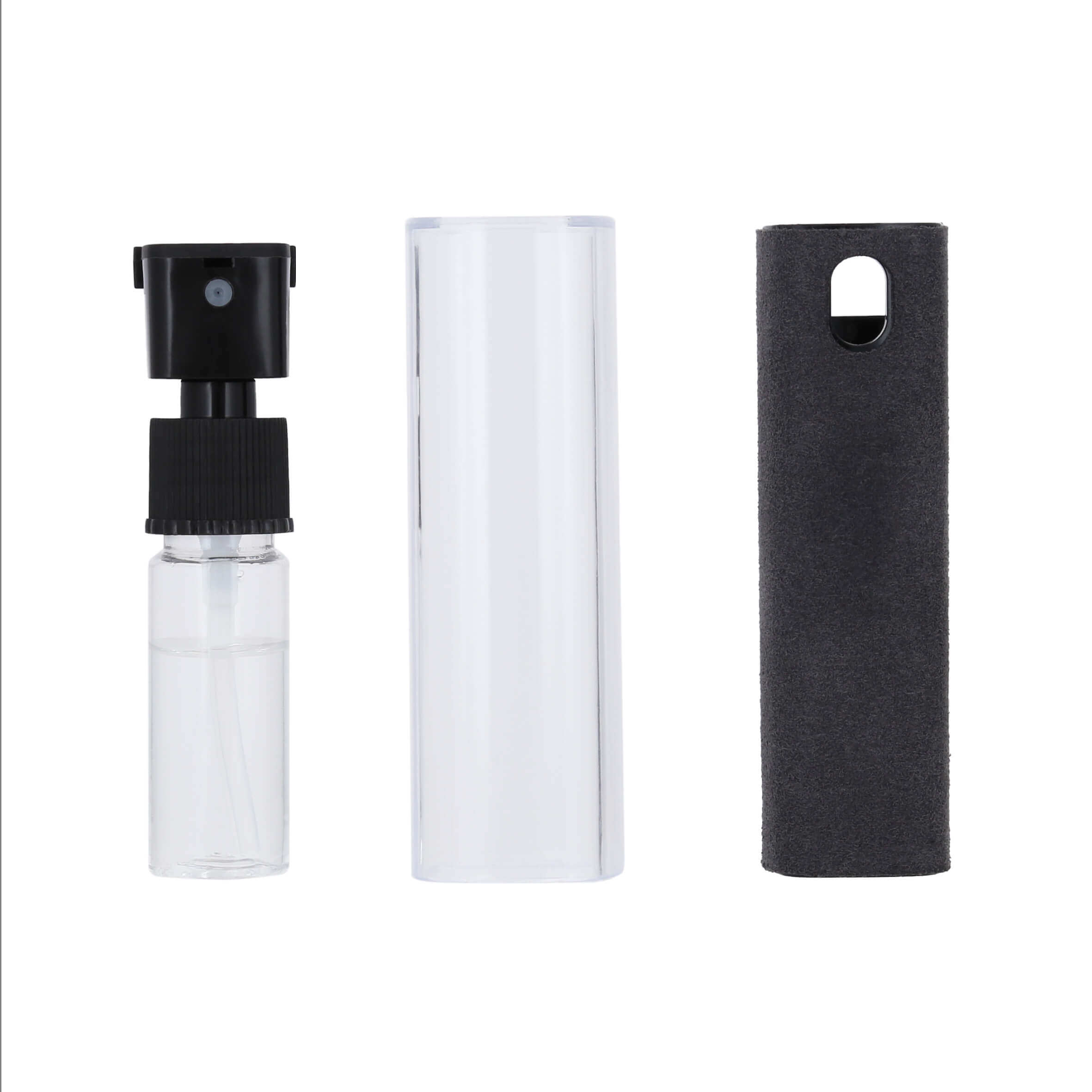 Limpiador de pantalla con atomizador para diversos dispositivos. GRIS