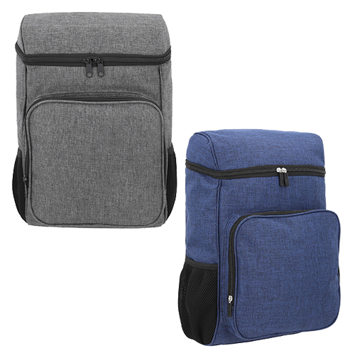 Mochila con porta laptop, doble cierre, una pequeña bolsa frontal y 2 mallas elásticas laterales. AZUL