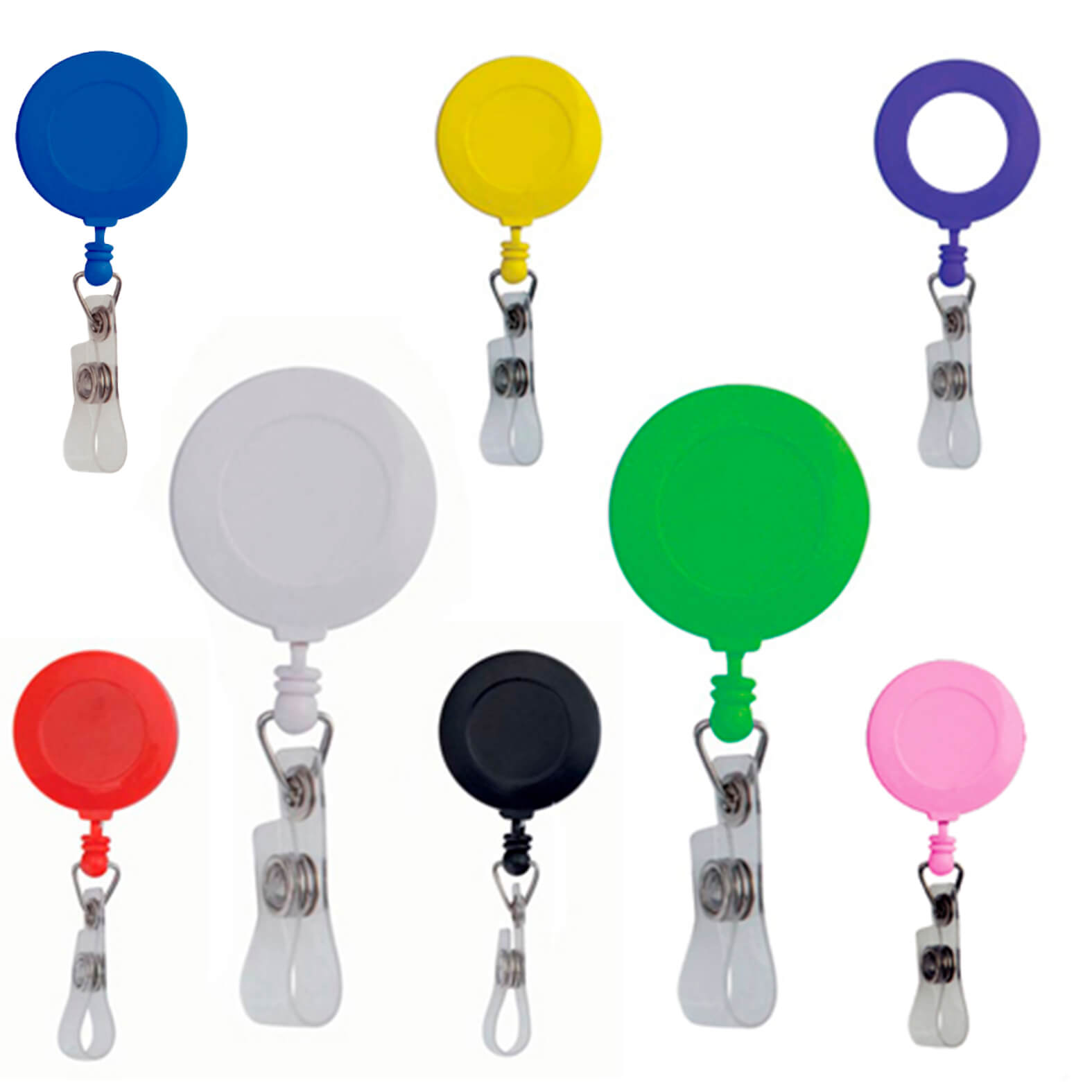 Yoyo portagafete de color sólido. AMARILLO