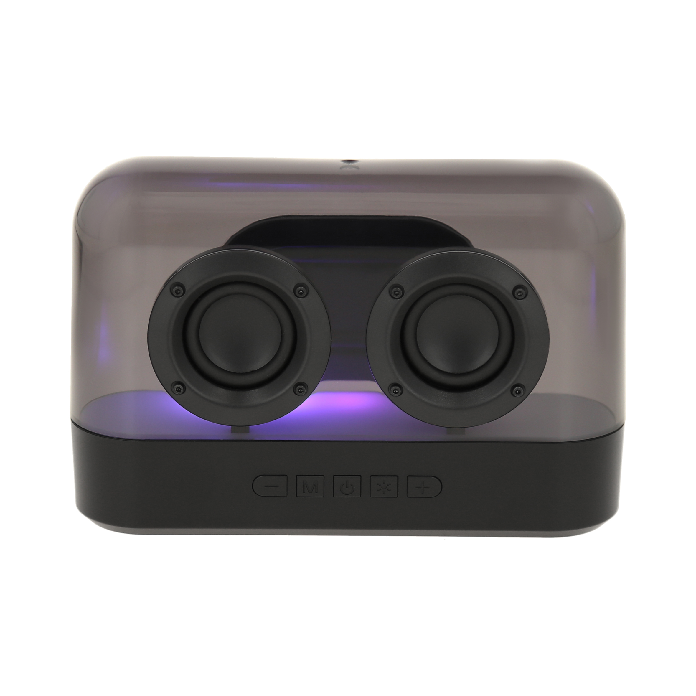 Bocina Bluetooth portátil con 7 colores de luces LED, entrada para auxiliar, TF y tipo C, radio FM y micrófono para contestador de llamadas. NEGRO