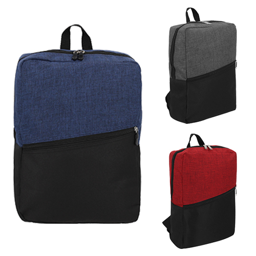 Mochila con 2 compartimentos y doble cierre. AZUL