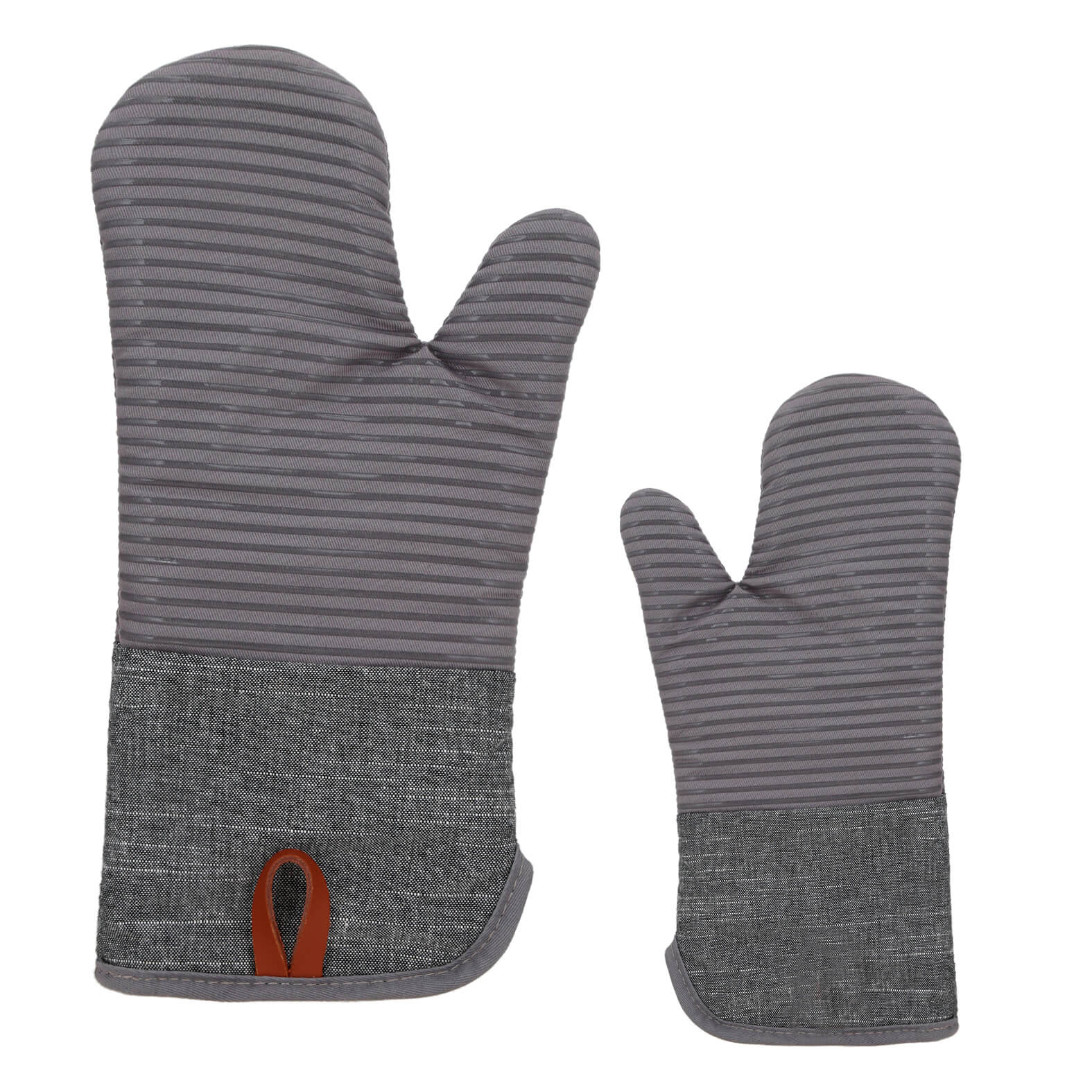 Guante de cocina con antiderrapante y asa. GRIS