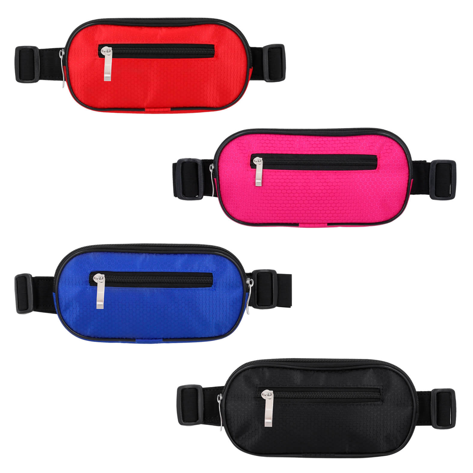 Cangurera de 2 compartimetnos, 1 compartimento principal, 1 compartimento secundario y correa de doble ajuste con broche de seguridad. AZUL