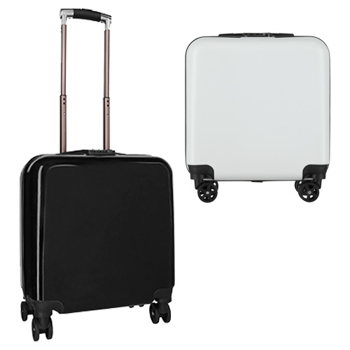 Maleta de plástico para viaje con textura y acabado mate, ruedas giratorias, asa metálica retráctil con silicón y candado de seguridad. BLANCO