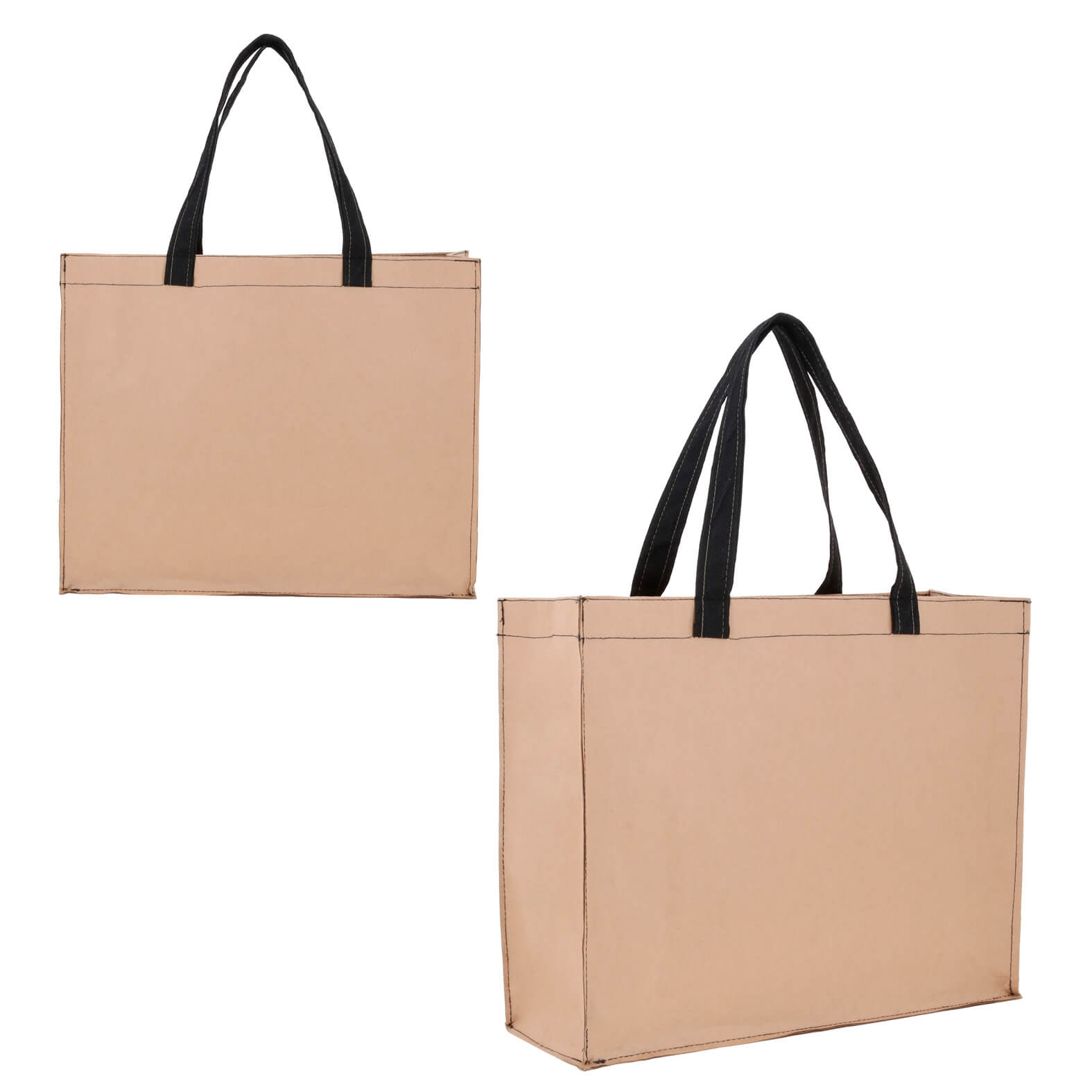 Bolsa ecológica de cartón cosida y asa de non woven. CARTON