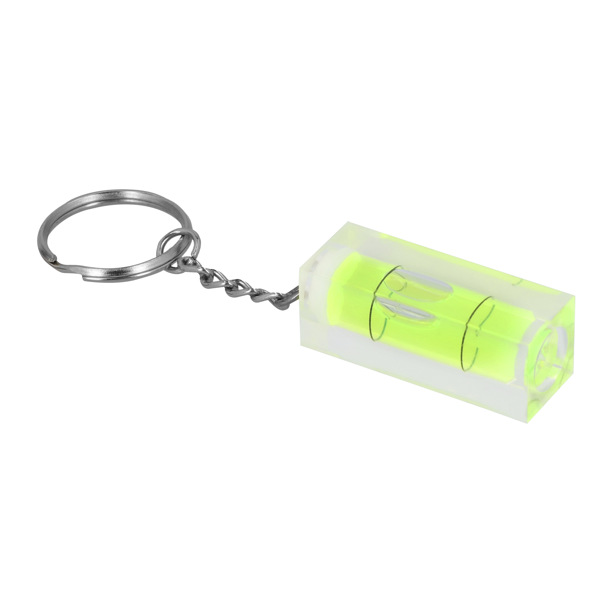 Llavero nivel de burbuja. TRANSPARENTE